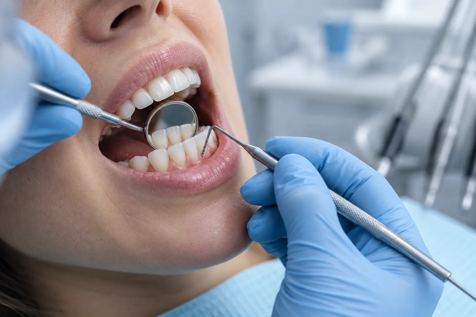 Examination before dental hygiene