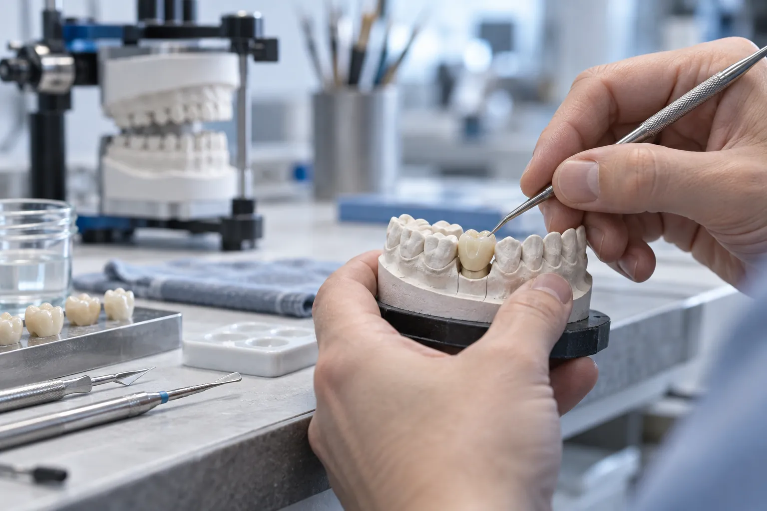 Work on a dental restoration