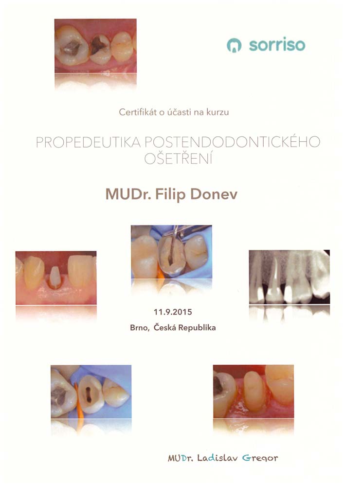 Zertifikat von MUDr. et MUDr. Filip Donev Nr. 08